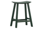 Polywood Green Saddle Counter Stool